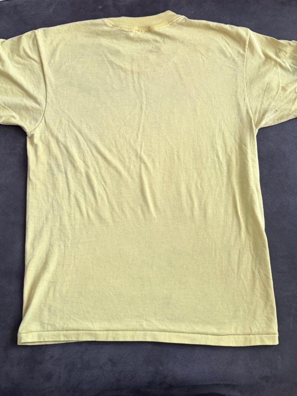 Vintage Yellow Comic Print T-Shirt Oneita Power-T 50/50 Mens M Graphic Tee - Picture 6 of 7
